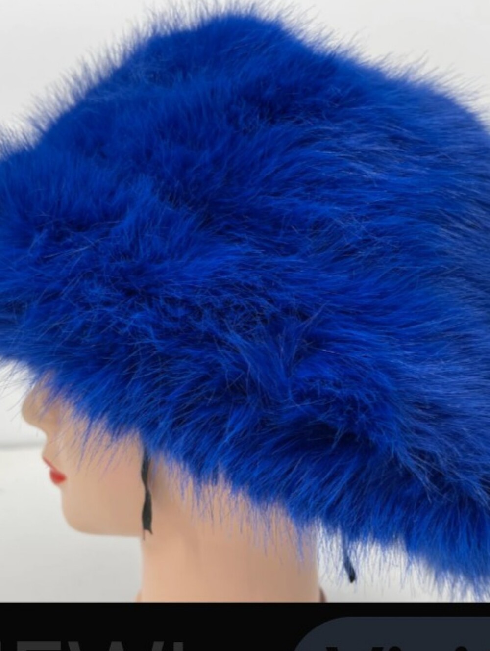 Blue Faux Fur Bucket Hat And Matching Hand Bag Set-✨🆕 Women Accessories